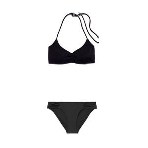 Victoria’s Secret Black Scoop Neck Halter Bikini